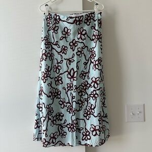 Madewell Floral Midi A-Line Skirt